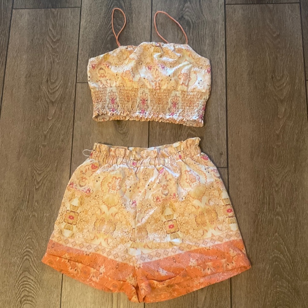 Orange two-piece Summer set